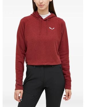 Salewa Logo-Detail Hoodie - Red