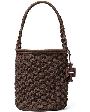Tory Burch Sac Seau À Popcorn Crocheté À La Main Ella - Marron