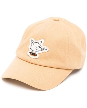 Café Kitsuné Barista Fox-Patch Cap - Natural