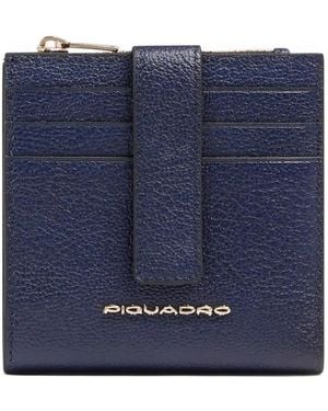 Piquadro Zipped Cardholder - Blue