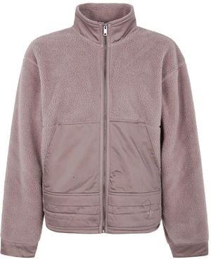 adidas Fleece Zip-Up Sweatshirt - Purple