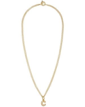 Roxanne Assoulin Puffy Initial Necklace - White