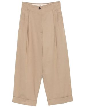 Tela Tyler Pleated Trousers - Natural