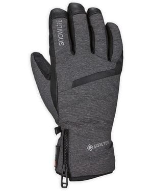 Snowlife Super Gtx Primaloft Leather Gloves - Gray