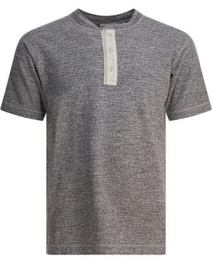 Buzz Rickson's Cotton Henley T-Shirt - Gray