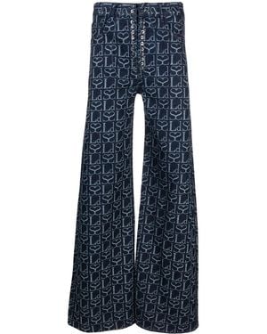 Ludovic de Saint Sernin Vaqueros Con Monograma Y Cordones - Azul