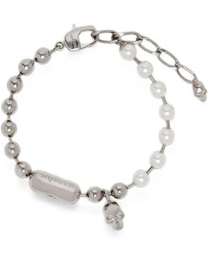 McQueen Skull-Charm Bracelet - Metallic