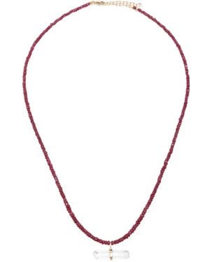 JIA JIA 14Kt Arizona Ruby And Quartz Necklace - Metallic