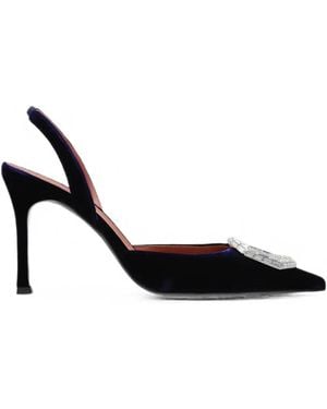 AMINA MUADDI Camelia Crystal-Embellished Court Shoes - Black