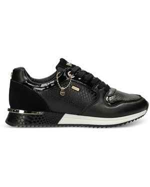 Mexx Sneakers Met Slangenleer-Effect - Zwart