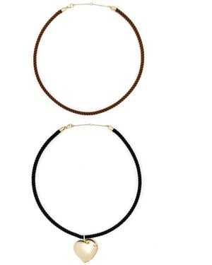 Yvonne Léon Collier En 9Ct À Pendentif Éventail - Métallisé