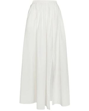 Forte Forte Bci Cotton Poplin Long Skirt - White