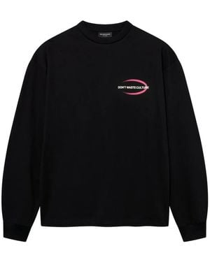 don't waste culture Tavi Logo-Print T-Shirt - Black