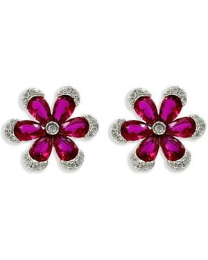 Juwelina Paris Ruby Rose Earrings - Purple