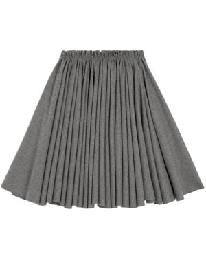 Ami Paris Corolla Wool Midi Skirt - Grey