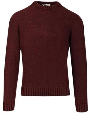 Al Duca d'Aosta Ribbed-Trim Crew-Neck Jumper - Red