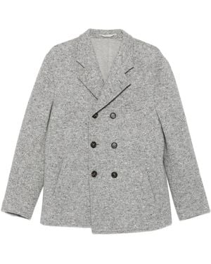 Eleventy Double-Breasted Peacoat - Grey