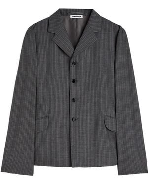 Jil Sander Pinstripe Blazer - Gray