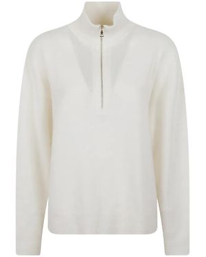 Alice + Olivia Jersey Toby Con Media Cremallera - Blanco