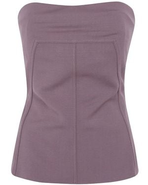 Rick Owens Exposed-Seam Strapless Top - Purple
