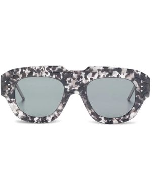 Thom Browne Sonnenbrille Mit Geometrischem Gestell - Grau