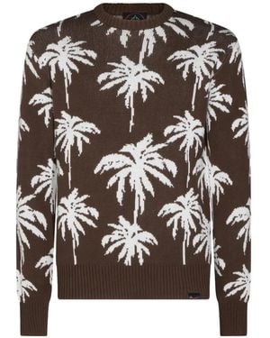 Mauna Kea Pull À Motif Palmier Intarsia - Noir