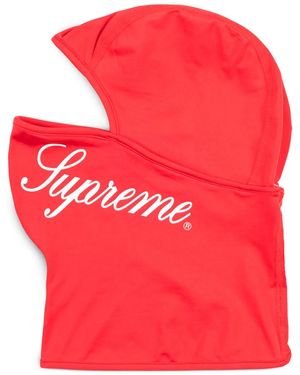 Supreme Script Logo-Print Balaclava - Red
