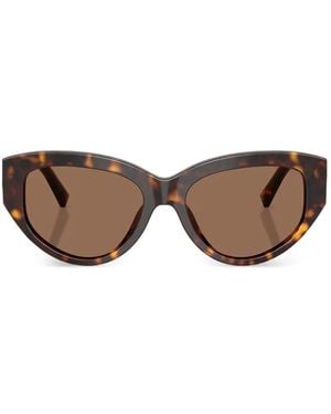 Dolce & Gabbana Havana Bril Met Cat-Eye Montuur - Bruin
