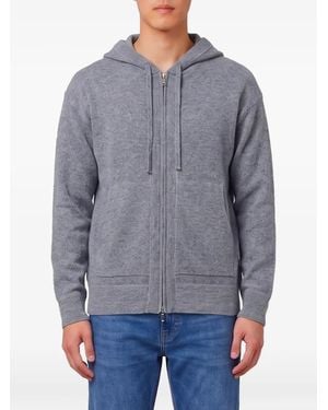 Roberto Collina Merino-Kapuzenjacke Mit Reißverschluss - Grau