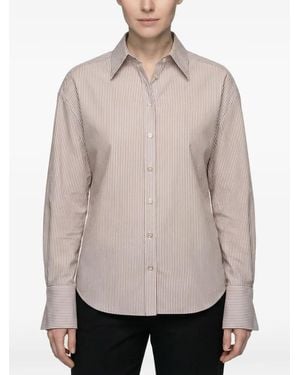 Brunello Cucinelli Striped Long-Sleeve Shirt - Natural