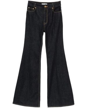 Zimmermann Ausgestellte High-Waist-Jeans - Schwarz