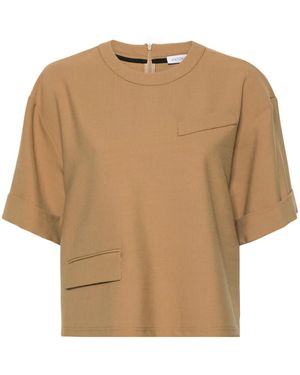 Viktor & Rolf Suiting Twill-Weave T-Shirt - Natural