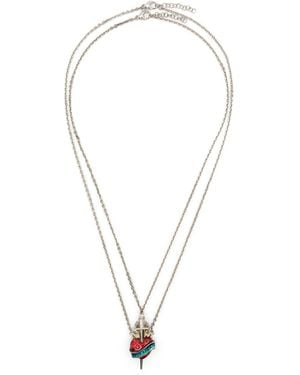 Jean Paul Gaultier The Heart Chain Necklace - Metallic