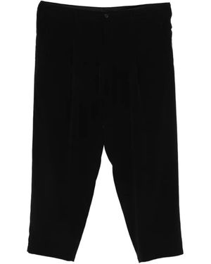 Yohji Yamamoto Front-Pleat Trousers - Black