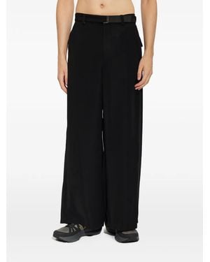 Sacai Belted Wide-Leg Trousers - Black