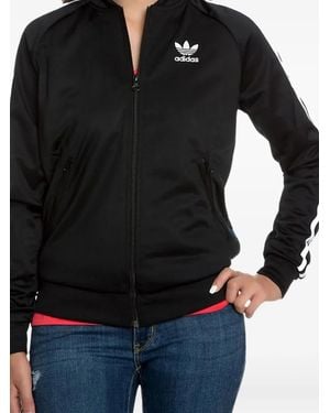 adidas Branded Zipped Sweater - Black