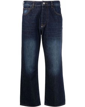 Philipp Plein Iconic Plein Wide-Leg Jeans - Blue