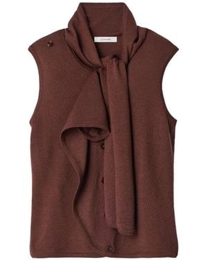 Lemaire Asymmetrical Cardigan - Brown