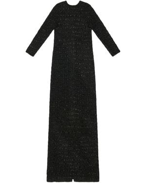 Balenciaga Back-to-front Tweed Gown - Black