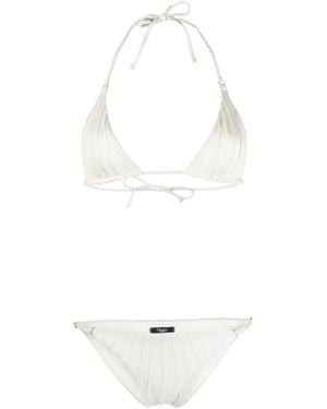 Noire Swimwear Gathered Bikini Set - White