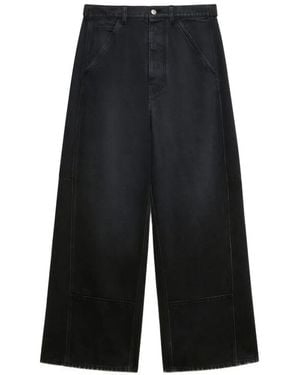 Marni Pantalón Vaquero Oversize Con Bolsillo De Carpintero - Negro