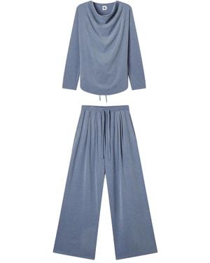 B+ AB Tie-Waist Trousers And Top Set - Blue