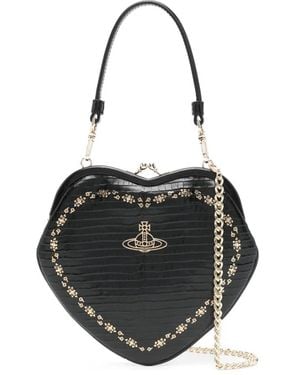 Vivienne Westwood Mini Belle Heart Frame Tasche - Schwarz
