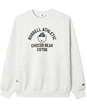 Chocoolate X Russell Athletic Graphic-Print Sweater - White