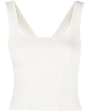 Matteau Top Con Scollo Quadrato - Bianco