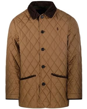 Ralph Lauren Quilted Long-Sleeve Jacket - Brown