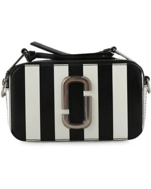 Marc Jacobs The Snapshot Striped Cross Body Bag - Black