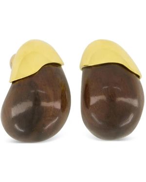Lizzie Fortunato Wood Earrings - Brown