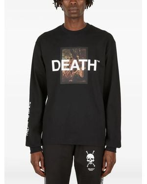 Death Cigarettes Graphic-Print Long-Sleeve T-Shirt - Black