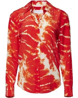 Equipment Tie-Dye Silk Shirt - Red